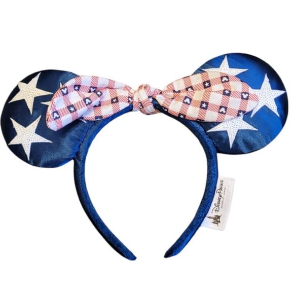 Disney Accessories - Disney Blue and Red Minnie Mouse Ears Headband